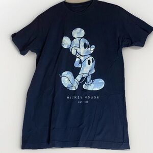 Disney x Neff Size Medium Tie-Dye Mickey Mouse Blue T-Shirt Novelty Unique